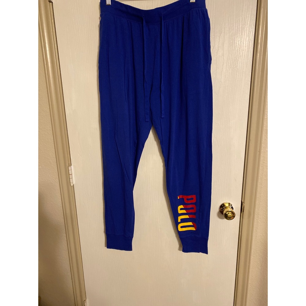 Polo Ralph Lauren Mens Royal Blue Graphic Logo Jogger Lounge Pants Large
0307